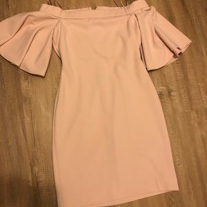Eliza J - Pink - Off-the-shoulder Cocktail Dress